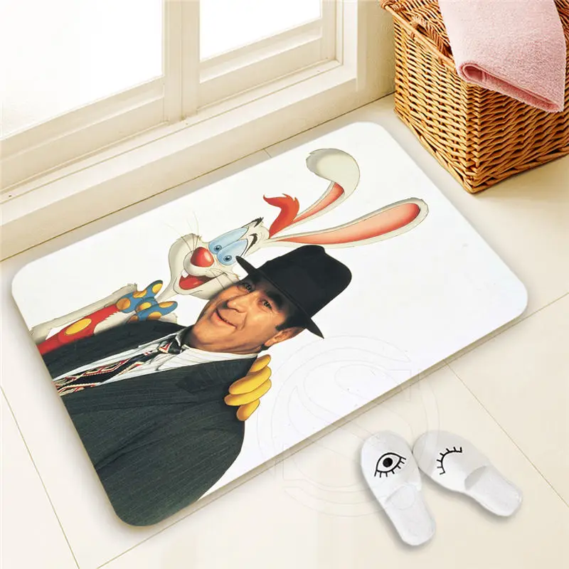 H-P1047 пользовательский кто оправы Роджер кролик #7 дверной коврик домашний декор