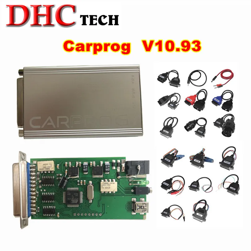 Лучшая цена инструмент для настройки чипов Carprog V10.93 ECU с полным набором 21