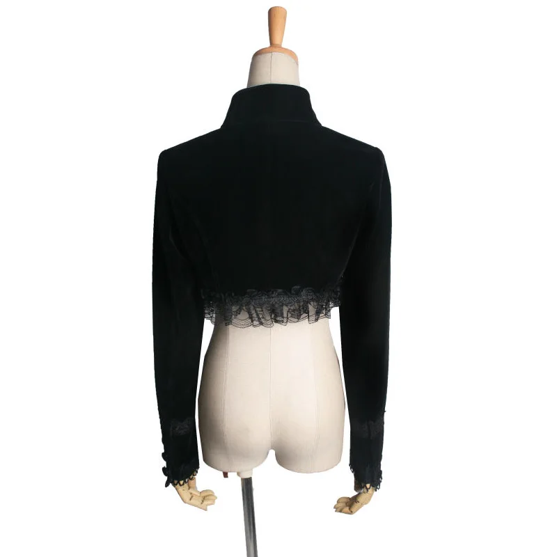 Куртка женская короткая черная в стиле панк рейва Y413|short jacket|black short jacketfashion jacket |