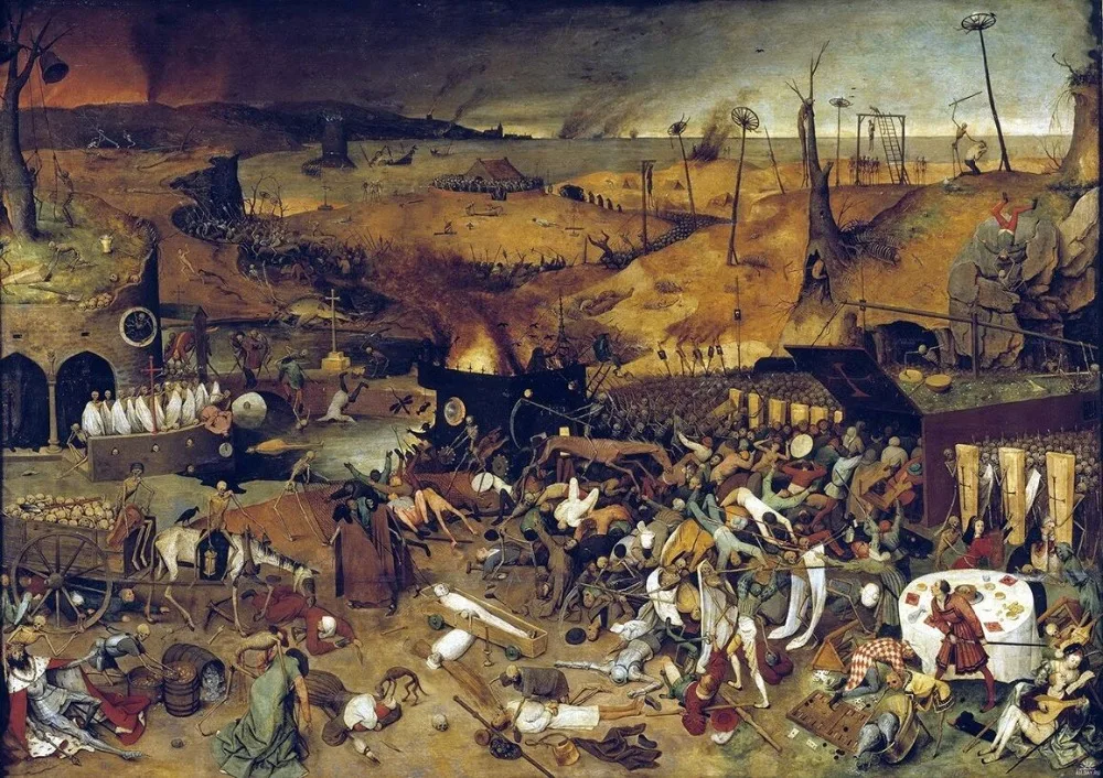 Pieter Bruegel the Elder: The Triumph of Death SILK POSTER Decorative painting 24x36inch | Дом и сад