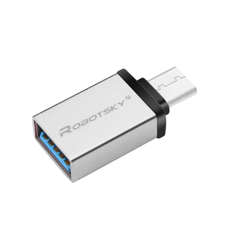 Silver Адаптер типа OTG-C Штекерный для USB 3,0 type C телефонный кабель-конвертер для samsung s8 s9 Xiaomi mix 2s huawei P10 P20 Macbook - Цвет: Silver