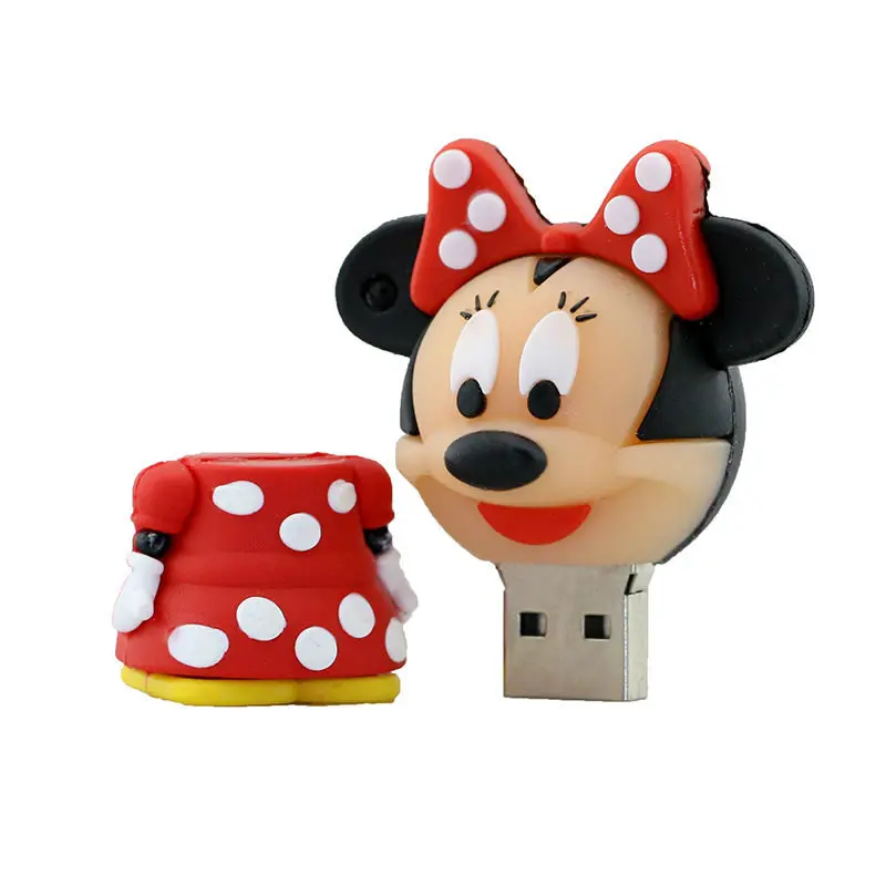 Милый флеш-накопитель с Микки Маусом, мышь-перчатка, Usb флеш-накопитель с Минни-бантиком, флешка, 8 ГБ, 16 ГБ, 32 ГБ, мультяшное животное, кошка, ладонь, подарок