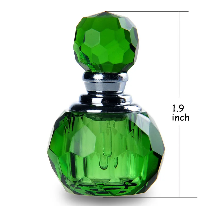 Green H&D K9 стеклянный кристалл 2 мл мини пустой многоразовый флакон духов(5 цветов на выбор - Цвет: Green