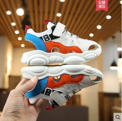 Летние сандалии детские дышащие с вырезами обувь для маленьких девочек на