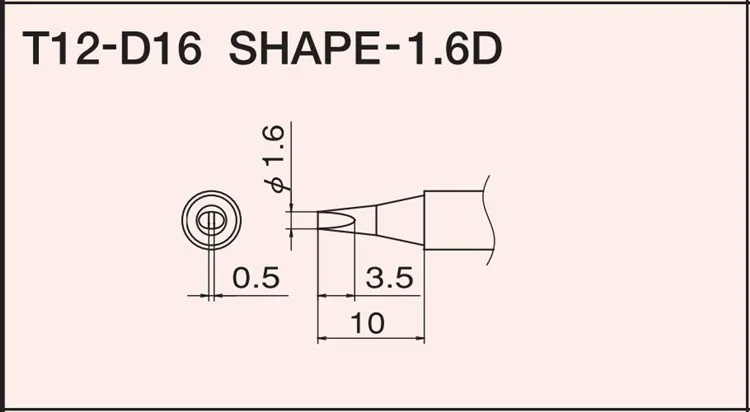 YIMAKER T12-D16 заменить паяльник наконечник для Hakko Shape-1.6D PCB ремонт продукта