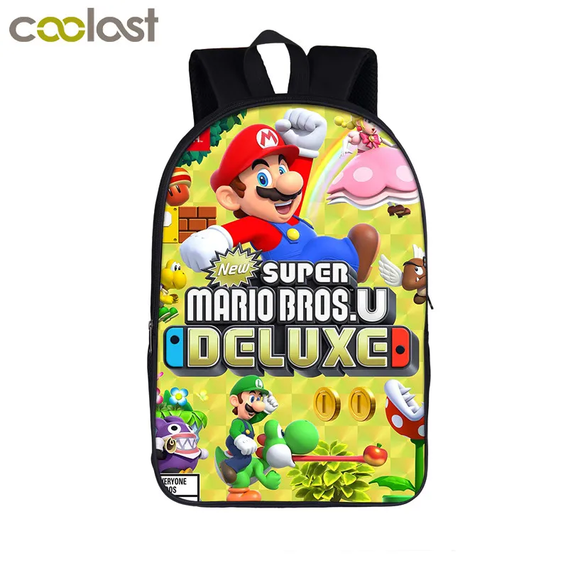 16smash22 Мультфильм Марио/smash рюкзак Bros детей школьные ранцы для подростка обувь мальчиков девочек bagpack Дети Школьный Рюкзак Книга сумка - Цвет: 16smash22