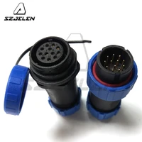 sp2110sy2111 waterproof aviation cable connector plug socket 12 pins ip68 electric equipment power charger plug socket