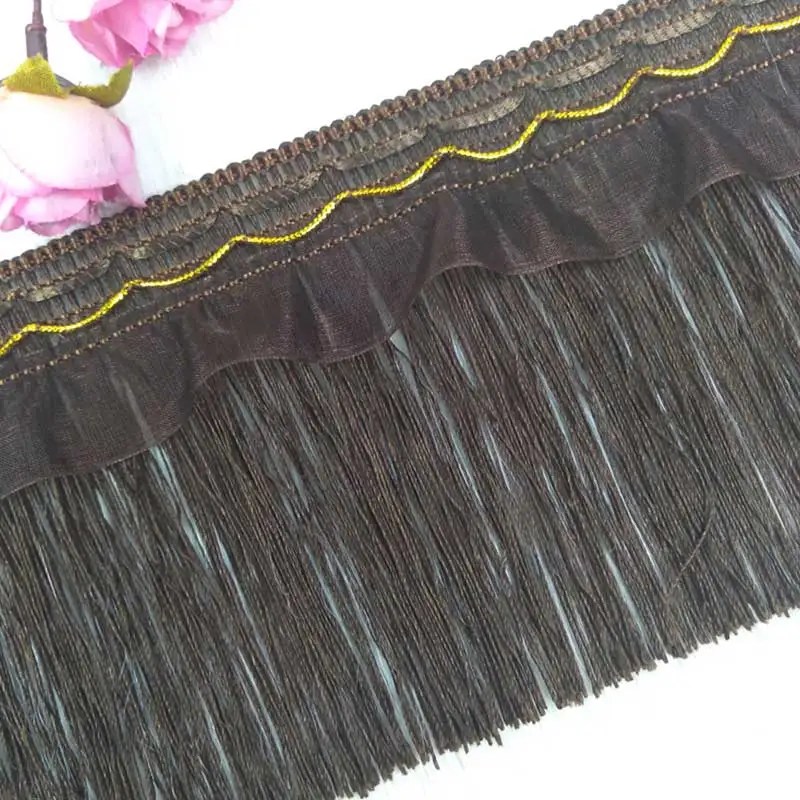 10 см широкая кружевная бахрома отделка кисточка DIY аксессуары кружевная лента украшение дома занавес диван крышка 11 м - Цвет: 24