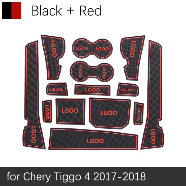 Противоскользящий резиновый подстаканник для Chery Tiggo 2 3 4 5 Arrizo 3 5 7 Bonus Celer Fulwin 2 аксессуары наклейки - Название цвета: Red Tiggo 4