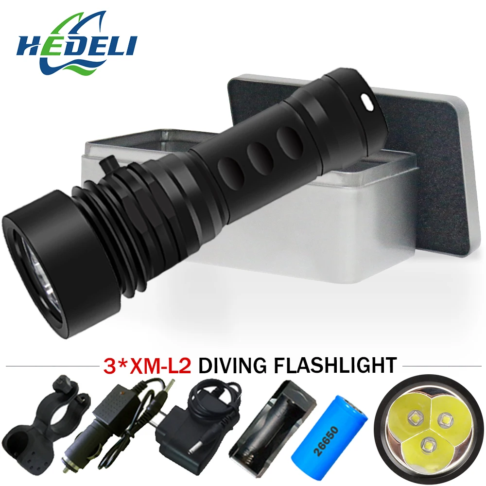 3led Подводное видео с фонарем подводные фонари перезаряжаемые факел 26650 cree xm | Фонарики и осветительные приборы -32968103013