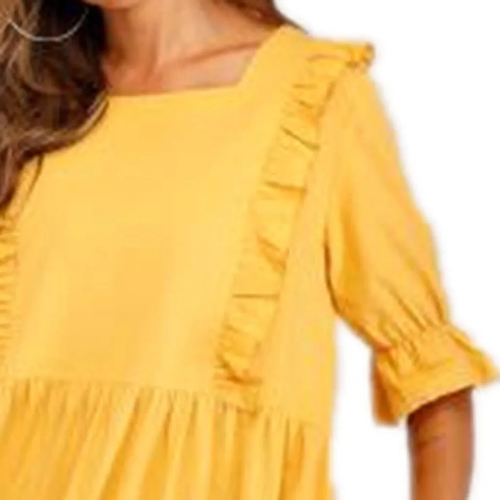 Свободное однотонное повседневное летнее пляжное платье для женщин из хлопка и