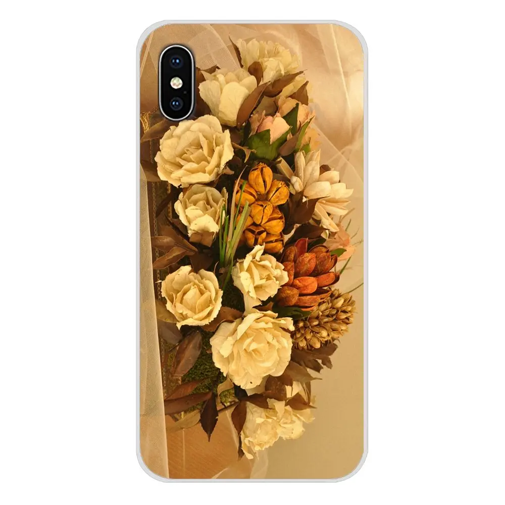 Чехол для телефона ручной работы с натуральными сушеными цветами Apple iPhone X XR XS MAX 4