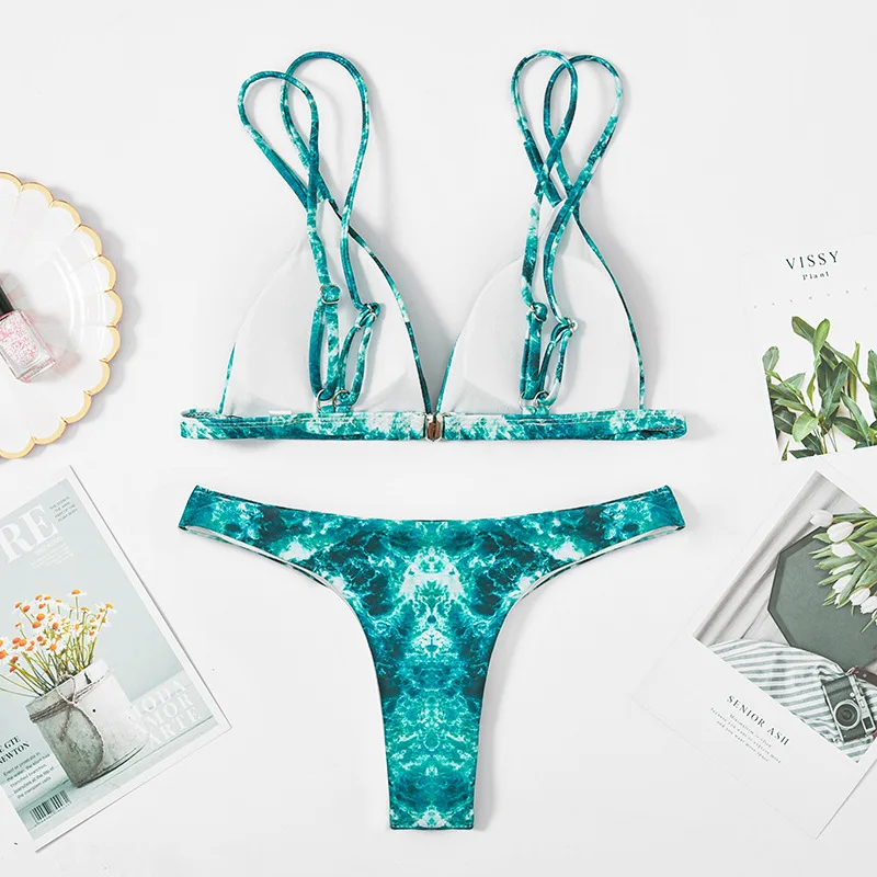 Микро бикини женский сексуальный винтажный Купальник бразильские стринги набор