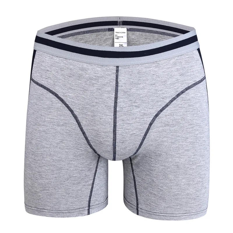 Gray 0724 Горячая Распродажа новые модные длинные мужские боксеры свободные шорты со средней талией удобные повседневные мужские домашние трусы - Цвет: Gray 0724