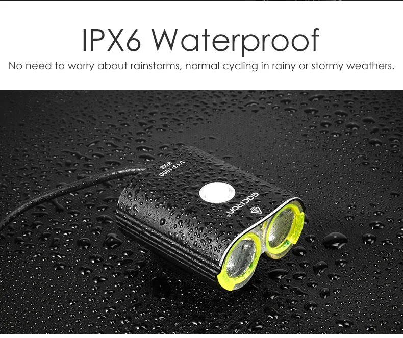 Велосипедный головной светильник Gaciron V13 с разъемом для гонок IPX6, водонепроницаемый, 1600 люмен, велосипедный светильник, передняя велосипедная лампа, аксессуары