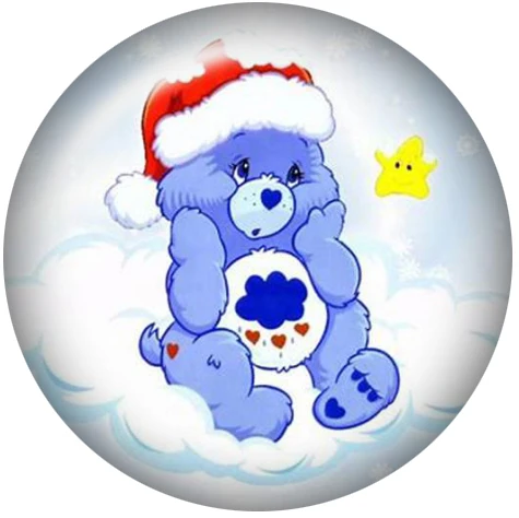 Bear rainbow LOVE SUN glass snap button Round photo glass cabochon demo flat back Making findings 12mm/18mm/20mm/25mm DA3058 - Цвет: A7354