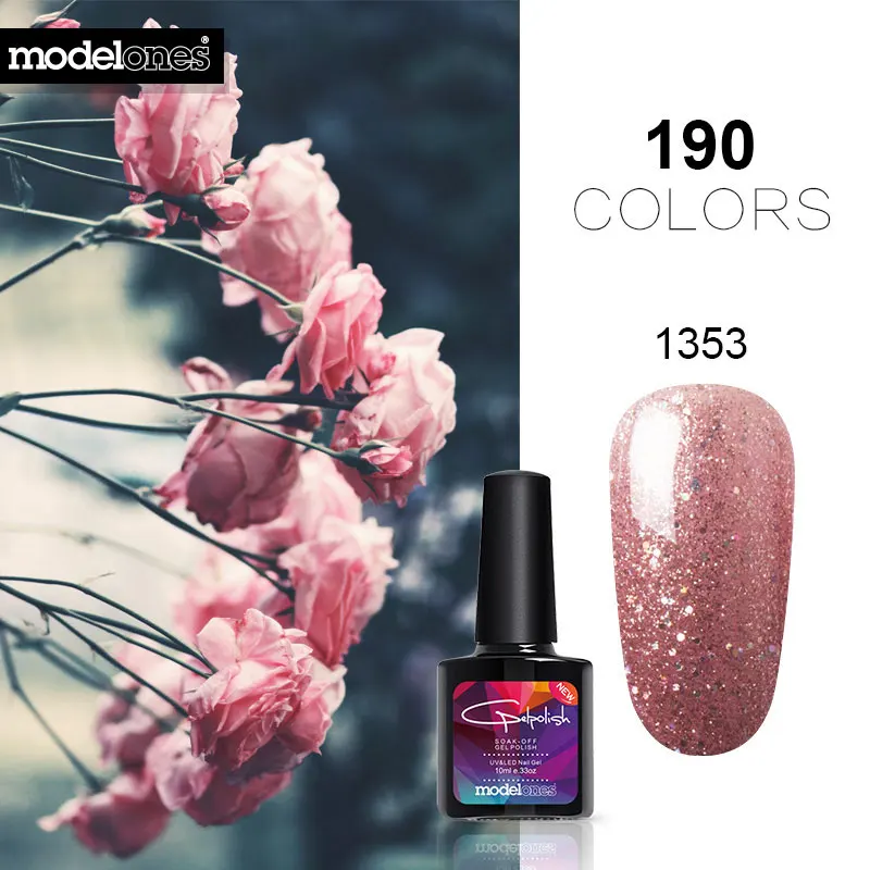 Гель лак Modelones для ногтей польский крем Белый отмачиваемый светодиодная лампа