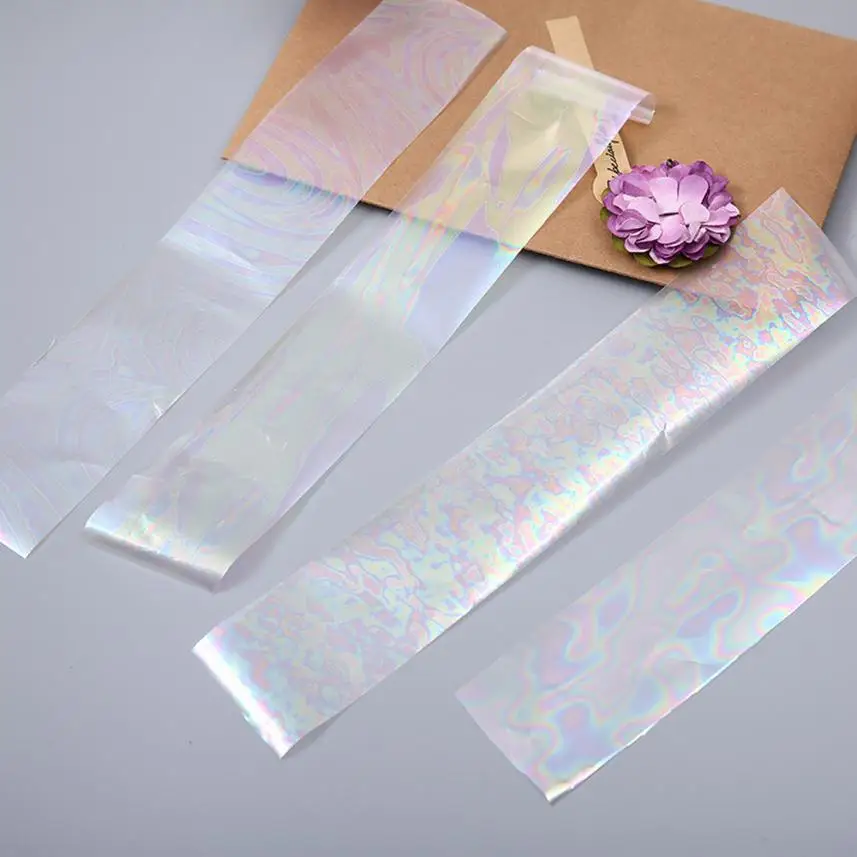 

New 12Pcs/set 4*20cm Starry Sky Nail Foils Nail Art Transfer Stickers Decal Fashion Broken Glass DIY Nail Tips Decorations JU18.