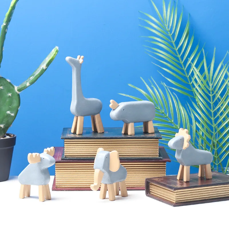 home decoration accessories decor modern ornaments Nordic for living room bedroom office desk rustic Figures Animals kawaii | Дом и сад