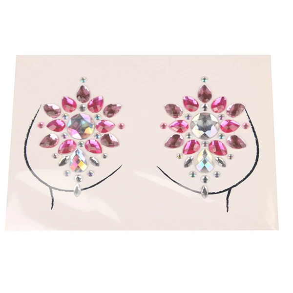 01 Акриловая полимерная мозаика, наклейка Bindi, ручная работа в богемном и этническом стиле, украшения для сосков, украшения для танцоров - Окраска металла: 01