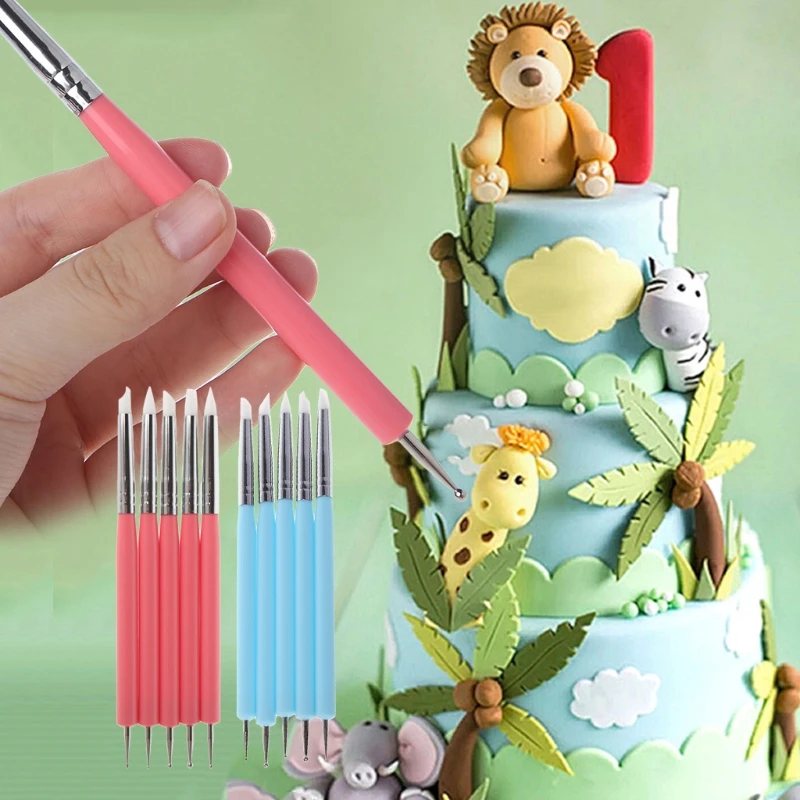 5 шт. скульптура торта резные ручки DIY утварь для выпечки инструменты для прессформы декоративный элемент