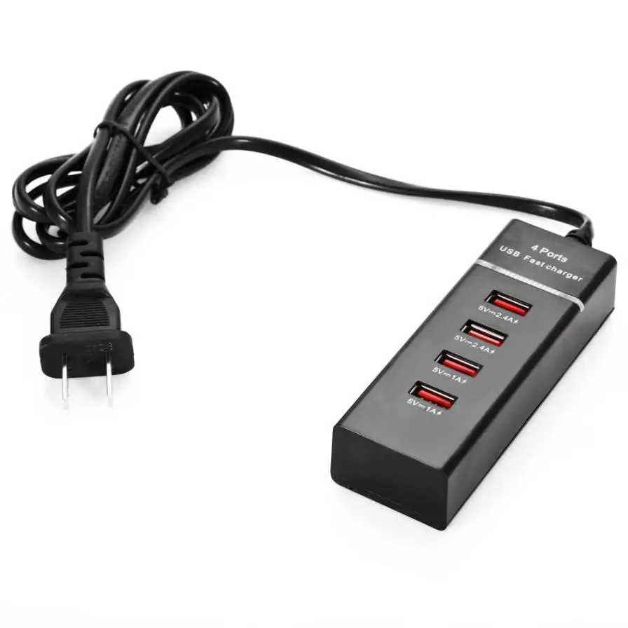 Универсальное 4 порта USB настенное зарядное устройство адаптер питания для