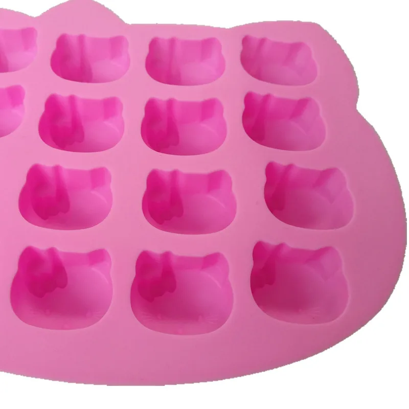 

Pink Kitty Shape Fondant Cake Pan Silicone Mold Sugar Craft Baking Decoration