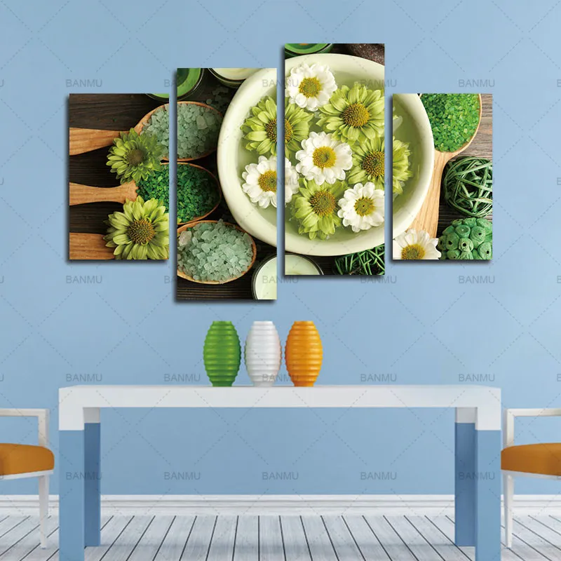 Настенные украшения Картина на холсте 4 панели холст без рамы фотопечать чаша с