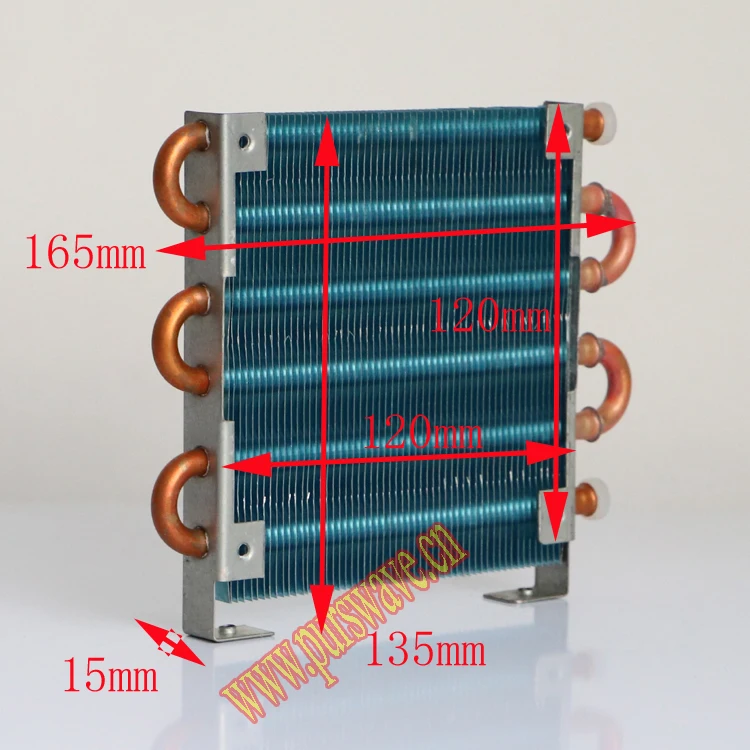 PURSWAVE CP1X6X120 мини конденсатор Испарительный теплообменник with12V24V220V110V 120x120 мм вентилятор двигателя 7 мм медная трубка алюминиевый плавник
