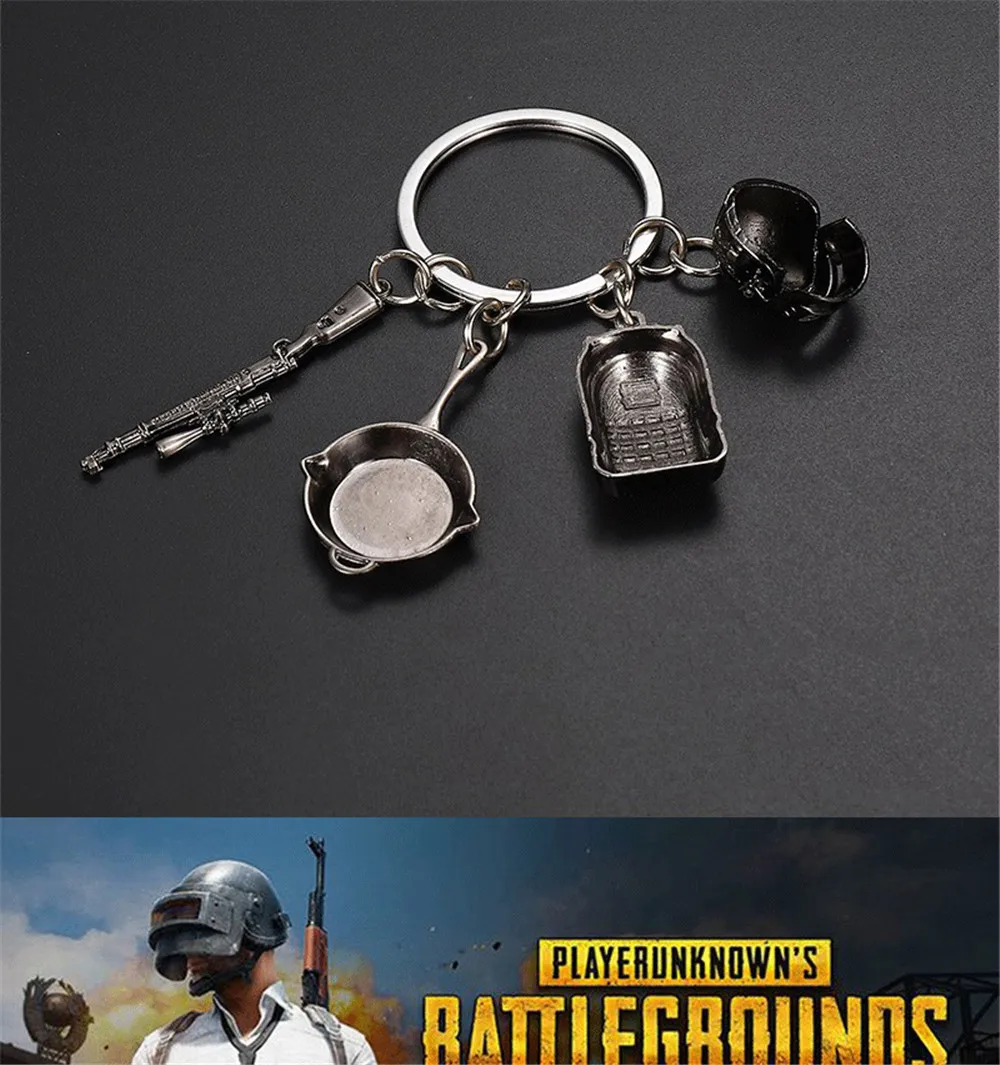 PUBG автомобильный брелок в виде мотоцикла брелок для ключей шлем пластина 98K пистолет сплав брелок FPS игра подарок авто товары автомобильные аксессуары