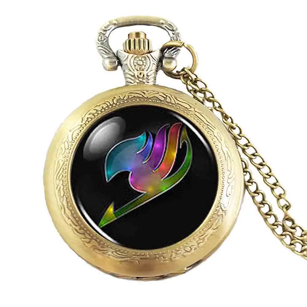 JP Аниме Сказочный хвост Гильдия Радуга крыло карманные часы стимпанк ожерелье