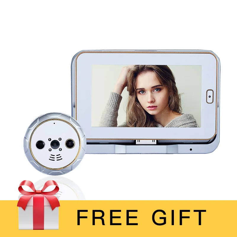 Авто голос напоминание Смарт дверной глазок Камера Беспроводной инфракрасного