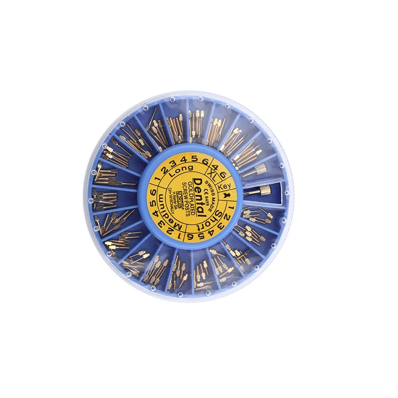 Зубные Позолоченные Винт Сообщение 120 шт. с 2Key зубные винт после