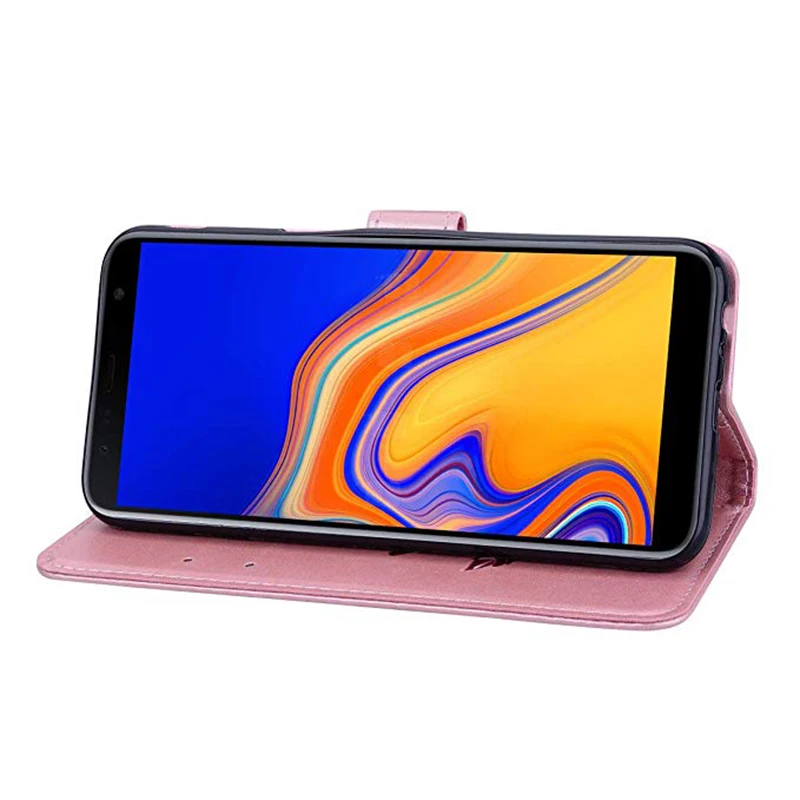 Чехол книжка для Samsung Galaxy J6 Plus кожаный чехол бумажник 2018 J610FN SM J610 J 6 аксессуары