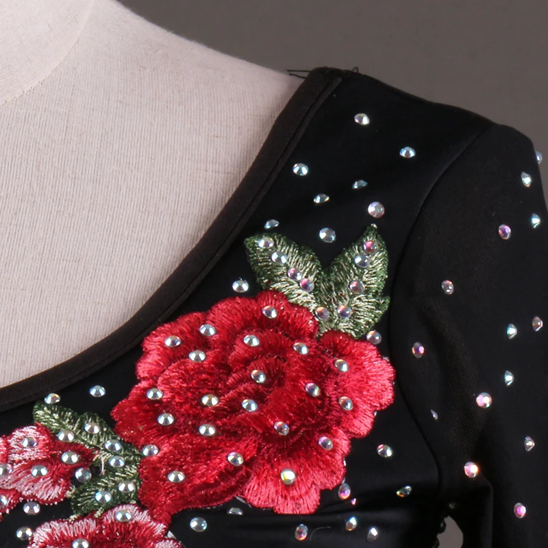 

Ballroom Dance Dress Women Girls Embroidered Diamonds Ballroom Dress Salsa Samba Tango Ballroom Competition q048