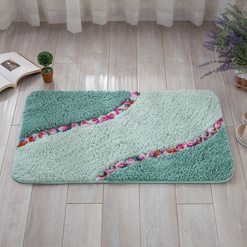 Роза цветок из микрофибры водопоглощающая коврик маленький для кухни ванной