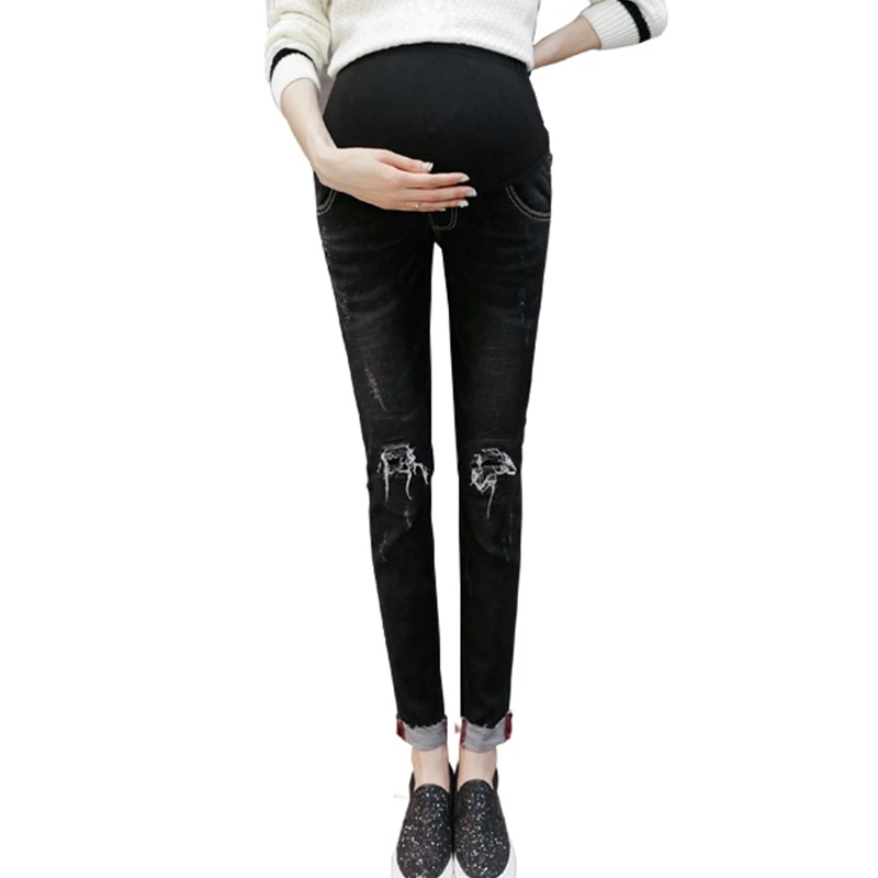 

Pregnant women clothes jeans pregnant women cotton holes pregnant women pants grossesse ladies jeans premama pregnant clothes