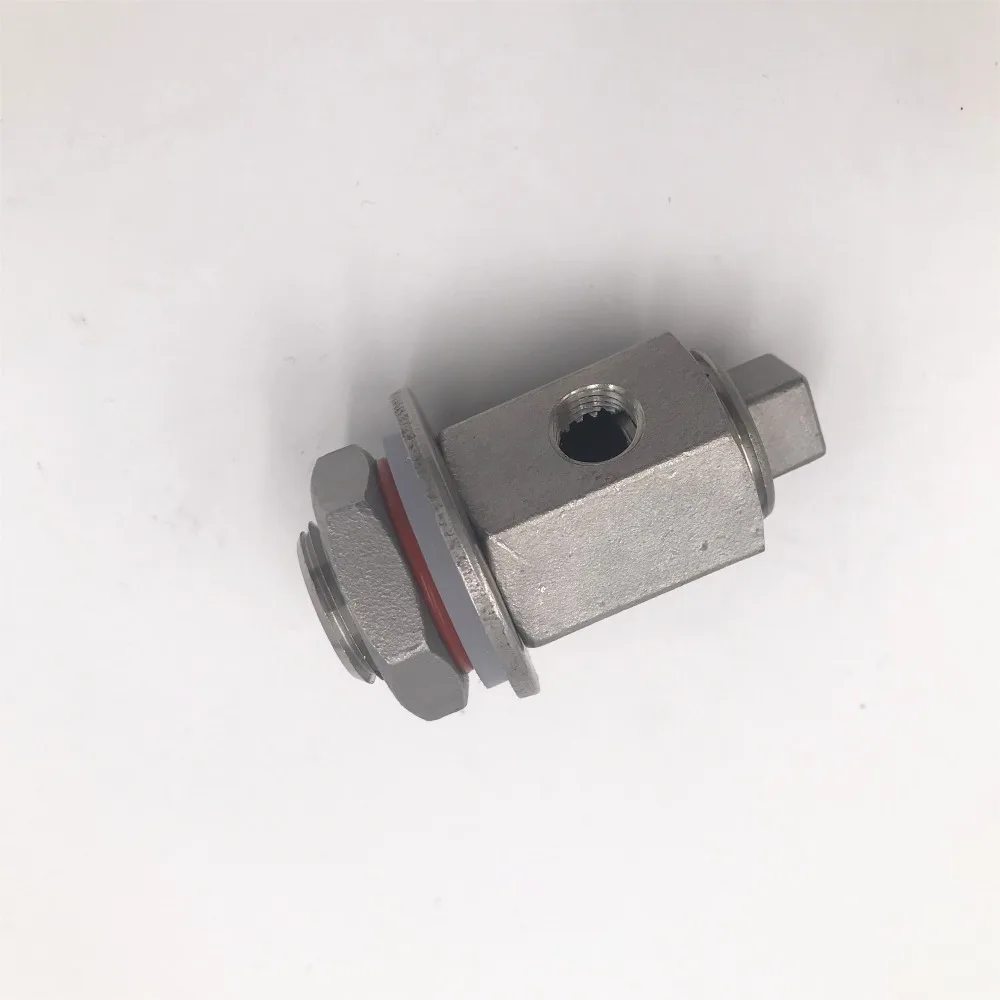 

304 SS Weldless Sight Gauge Adapter Kit, 1/2" MPT x 1/8" FPT, with Silicone O-ring, washer, Groove Lock Nut