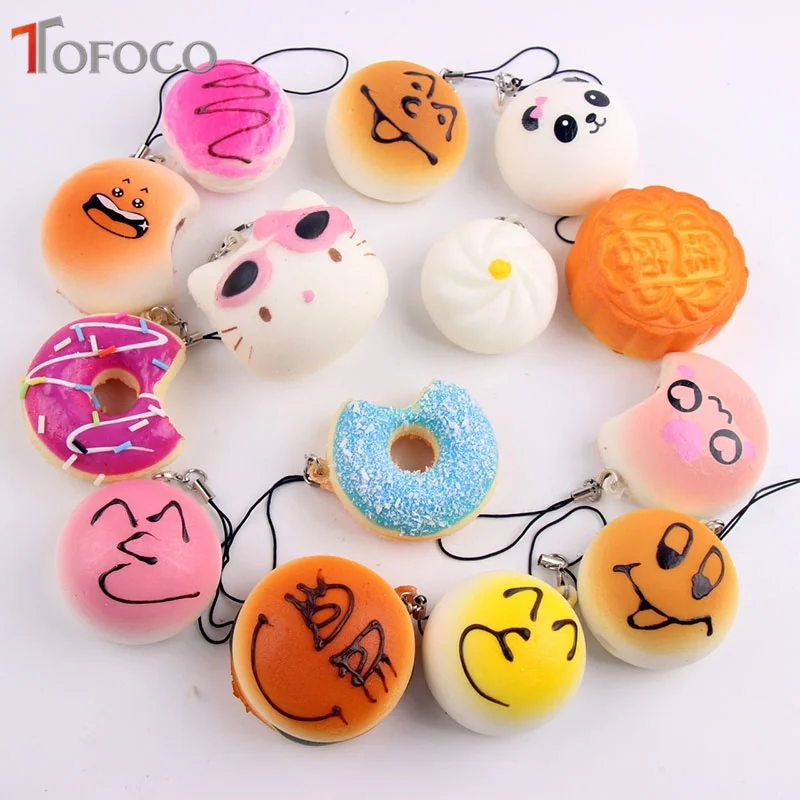 TOFOCO Новый 10/15/20 шт Kawaii Сжимаемый пончик мороженое панда торт сжимаемая еда