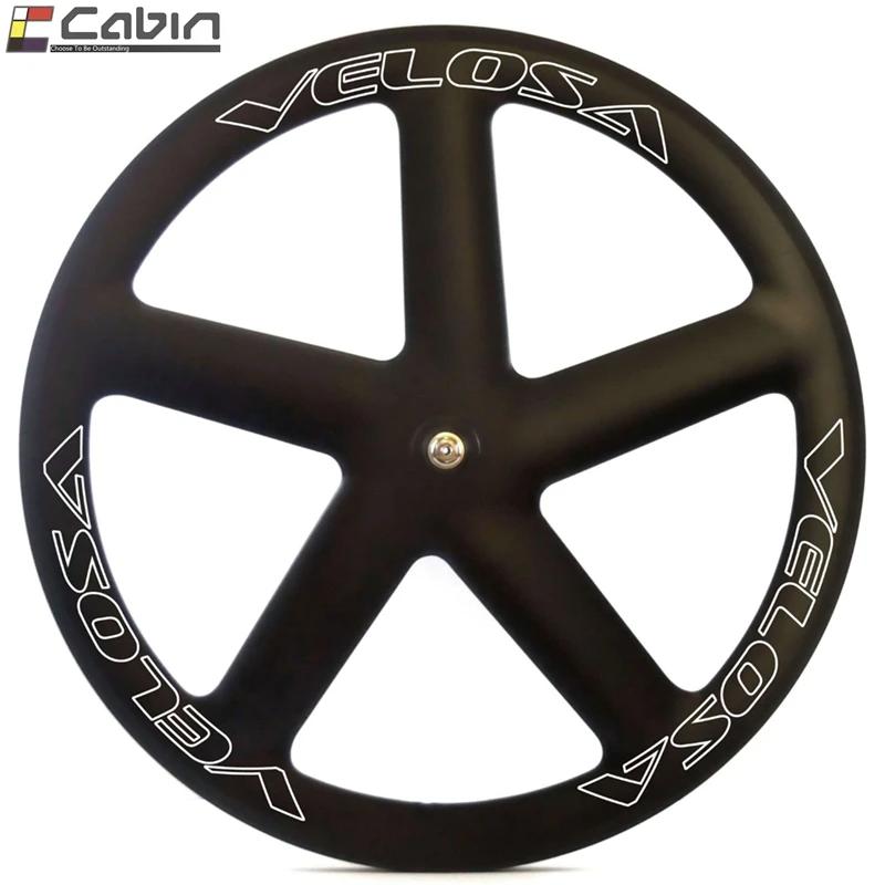 Velosa 50 мм clincher/трубчатый для дорожного/трека/триатлона/пробного времени велосипед 5 спиц колеса, полный углерода пять спиц с высокой TG смолы