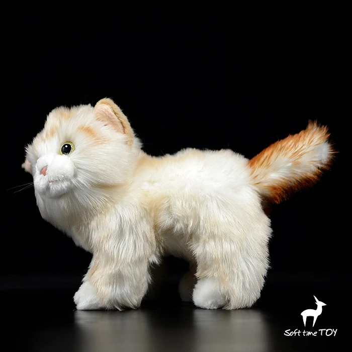 Плюшевые игрушки кошки Симпатичные абрикос фигурка кошки в реальной жизни Toy магазины на день рождения подарки для подруги