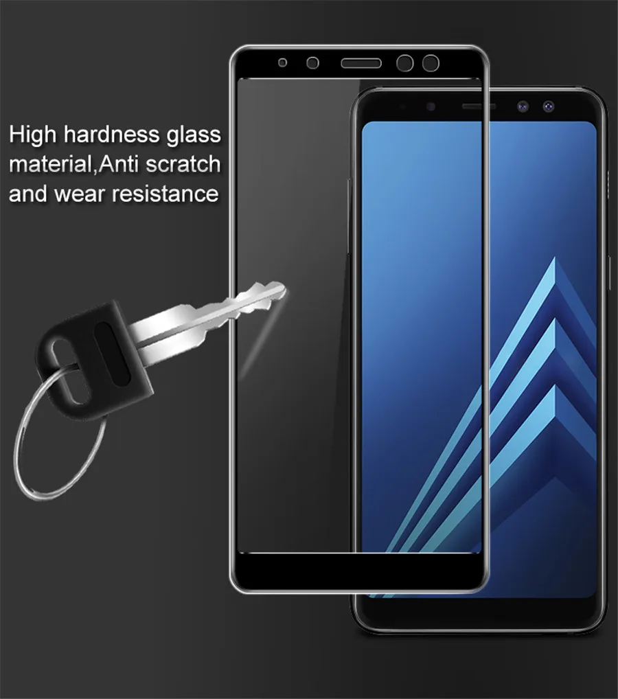 IMAK Для samsung Galaxy A8 закаленное Стекло полное покрытие Экран протектор Закаленное защитное закаленное Стекло для samsung A8 плюс