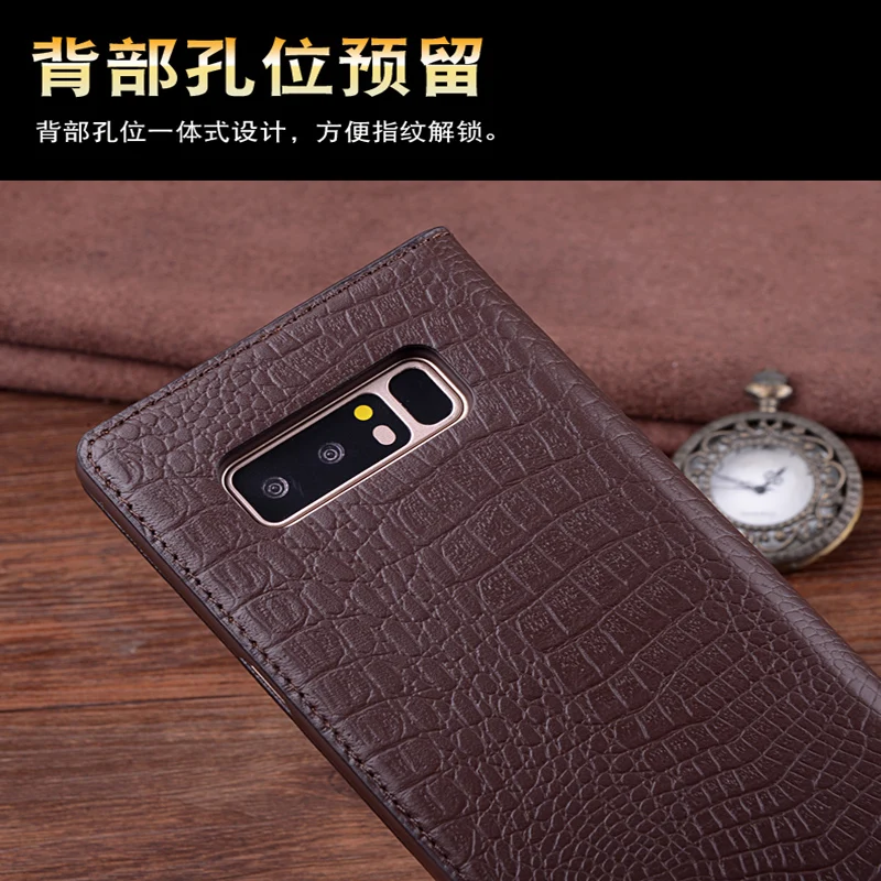 Чехол из натуральной кожи для SM-N9500 N 950F задняя крышка Samsung Galaxy Note8 Note 8 N9500 N950F чехол