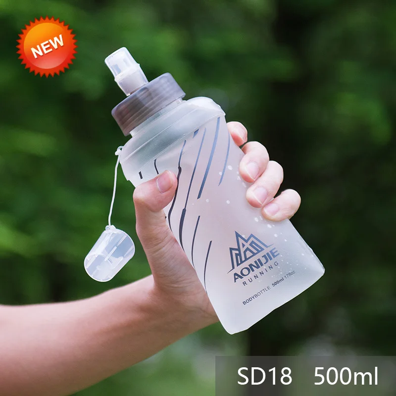 AONIJIE SD09 SD10 250 мл 500 мл мягкая колба Складная складная бутылка для воды TPU бесплатно для бега гидратация Пакет Поясная Сумка жилет - Цвет: SD18500ml