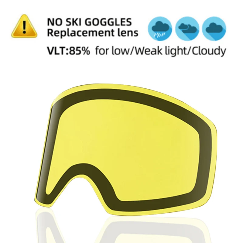Yellow lens only DMAR лыжные очки с защитой от запотевания, согревающие очки для мужчин и женщин, снежные очки, маска для катания на коньках - Цвет: Yellow lens only
