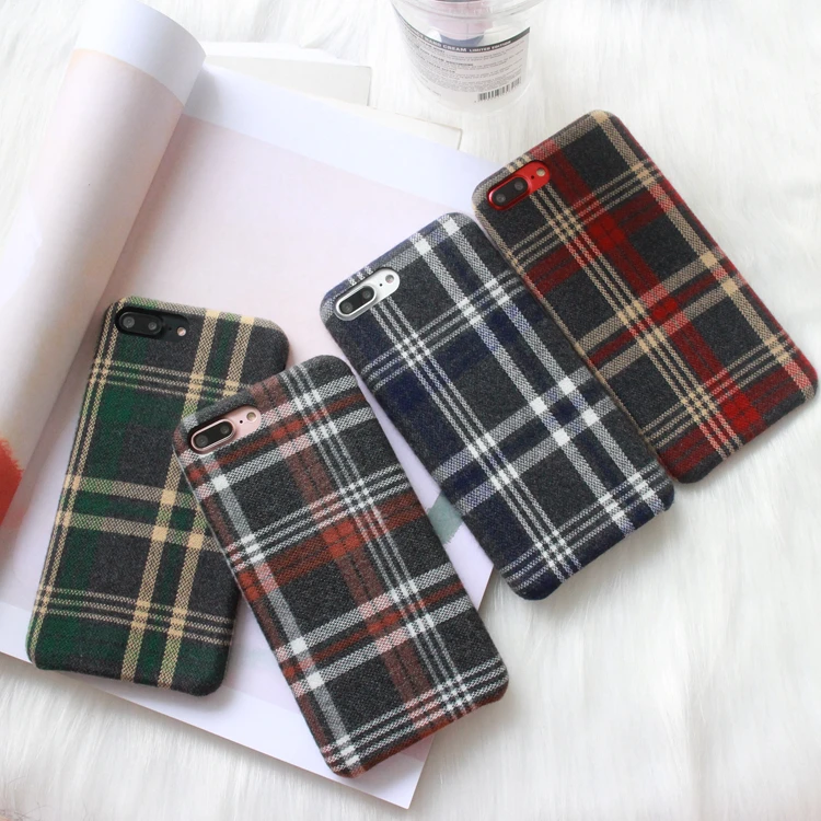 Gimfun осенний теплый плюшевый чехол в клетку для Iphone Xsmax простой тканевый мягкий чехол из ТПУ для Iphone 7 8 6s Plus X Xr 11 Pro Max