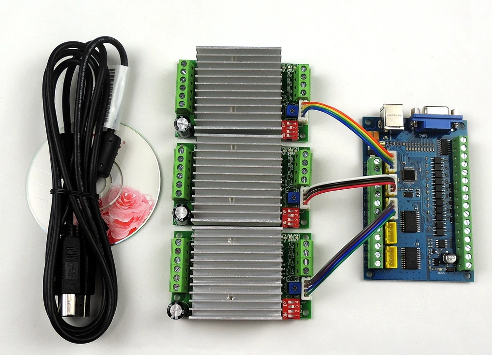 USB ЧПУ 5 осей 100 кГц карта управления движением + 3 шт. TB6600 1 Ось А плата драйвера