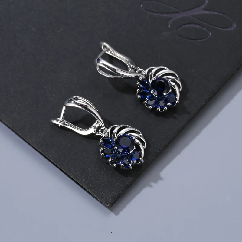 Женские серьги подвески FYM роскошные винтажные богемные в форме цветка с