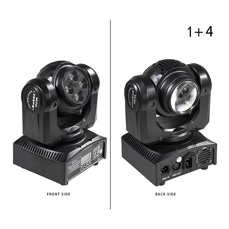LEDRGBW 1X10W 4X10W Светодиодный мини-луч двухсторонний 1x10 Вт+ 1x10 Вт с вращающейся подвижной головкой 15/21 канал DMX512 сценический эффект Освещение хорошо подходит для мероприятий Вечерние - Цвет: LEDRGBW 1X10W 4X10W