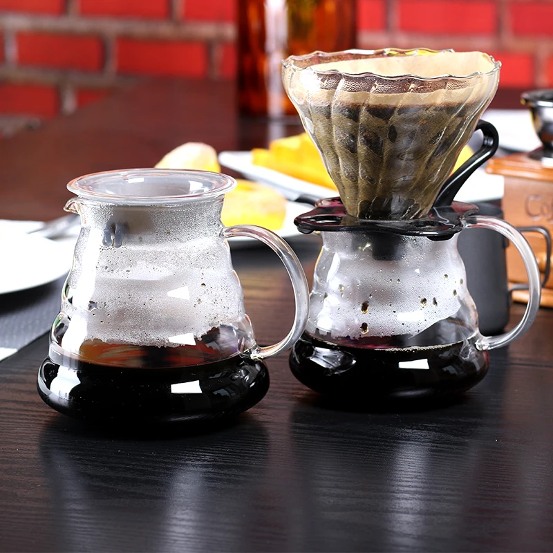 Термостойкая Кофеварка Pour over из боросиликатного стекла Перколятор для кофе